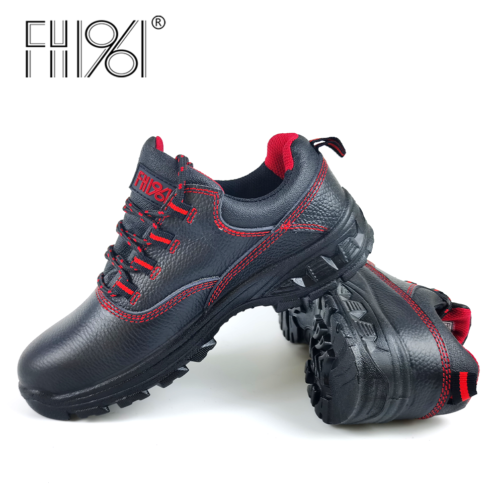 FH1961 brand CE breathable factory direct sales custom lightweight rubber and plastic worker boots men steel toe safety shoes