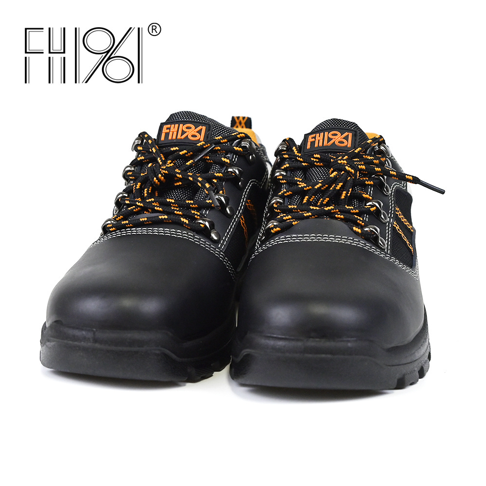 FH1961 Durable Lightweight Safety Shoes for Men Steel Toe Work Boots for Construction Slip Resistant Comfortable