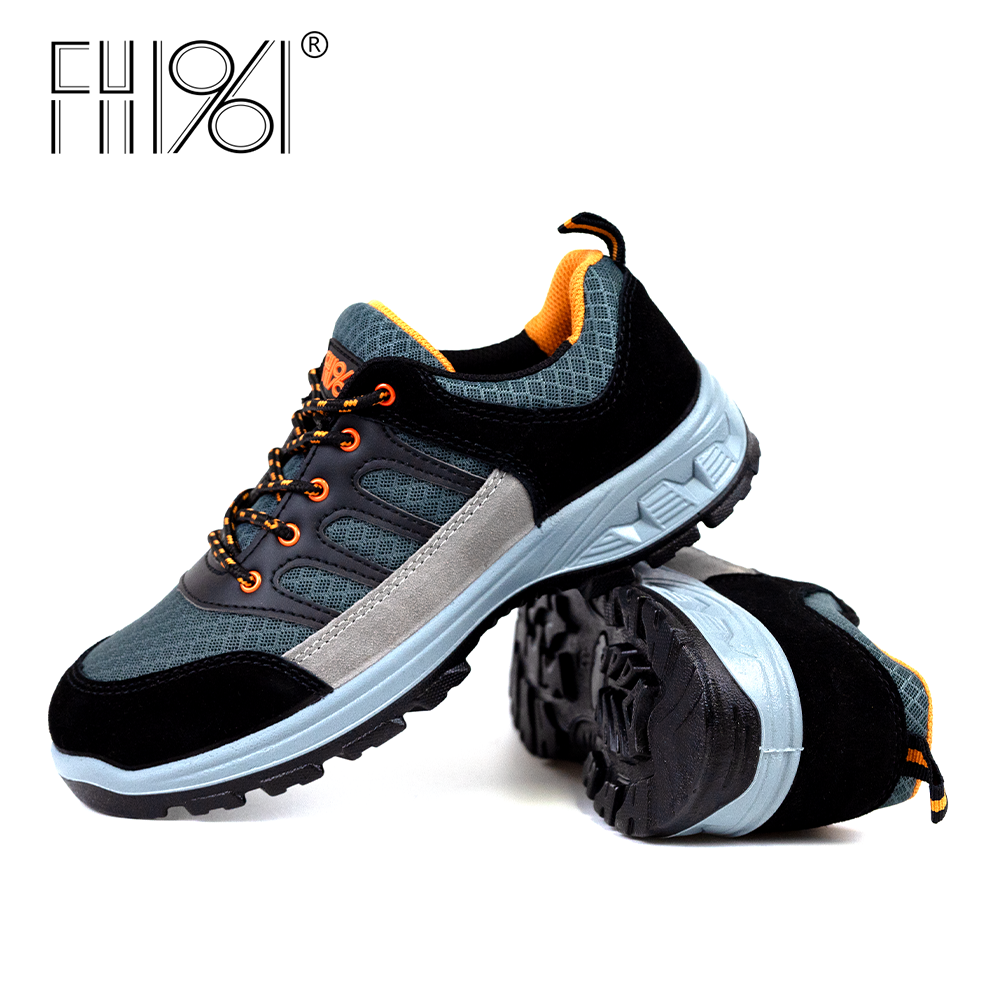 FH1961 Industrial Safety shoes anti-smashing High-Quality Gray Safety Shoes With Steel Toe  For men with factory prices