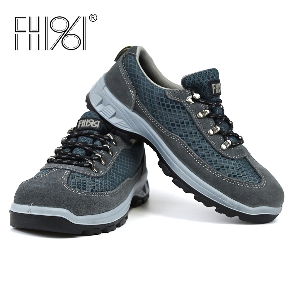 FH1961 work shoes for men  non slip and comfortable safety shoes steel toe  for construction