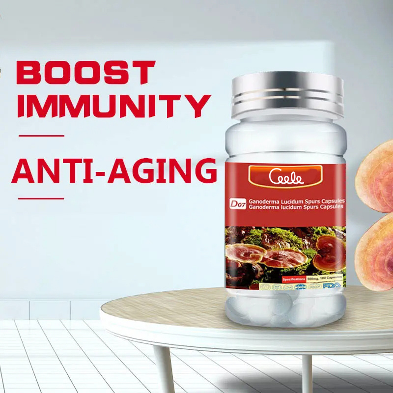 OEM Lingzhi Spore Extract Softgel Capsules Boost immunity Resist allergic Healthcare Supplement Ganoderma Lucidum