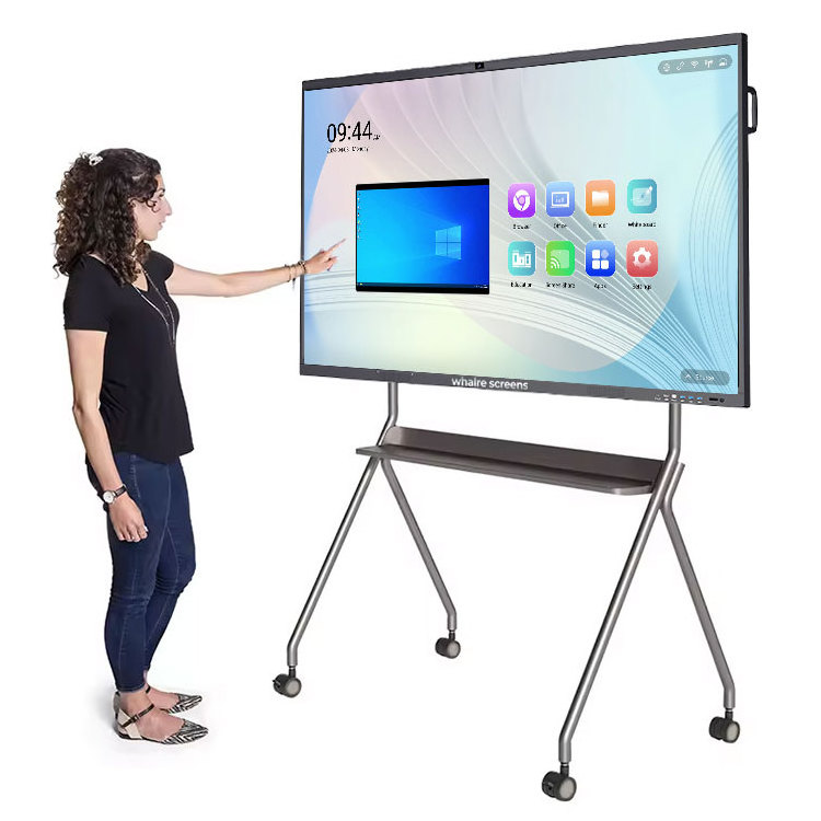 Whale Screens OEM 65 75 86 100 inch Interactive Flat Panel Multi Touch Screen whiteboard portable smart board for education