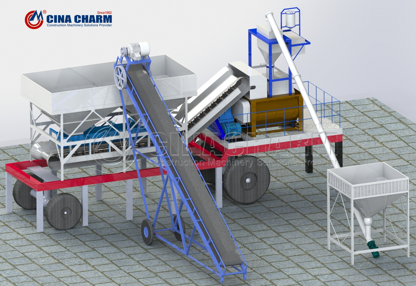 Professional YHZS25 concrete batching plant concrete batching plant price small mobile concrete batching plant For sale