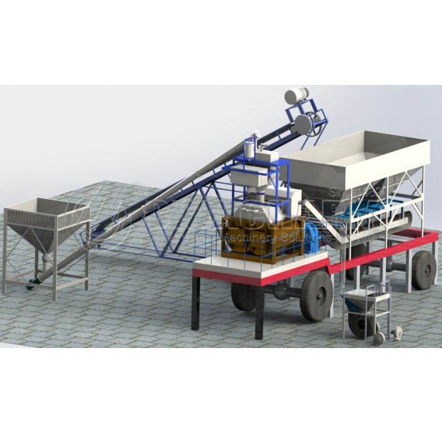 Professional YHZS25 concrete batching plant concrete batching plant price small mobile concrete batching plant For sale