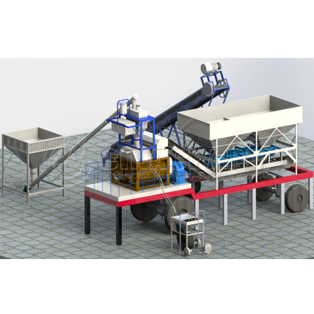 Professional YHZS25 truck mounted concrete batching plant batch plant and concrete mixer Used for making raw materials