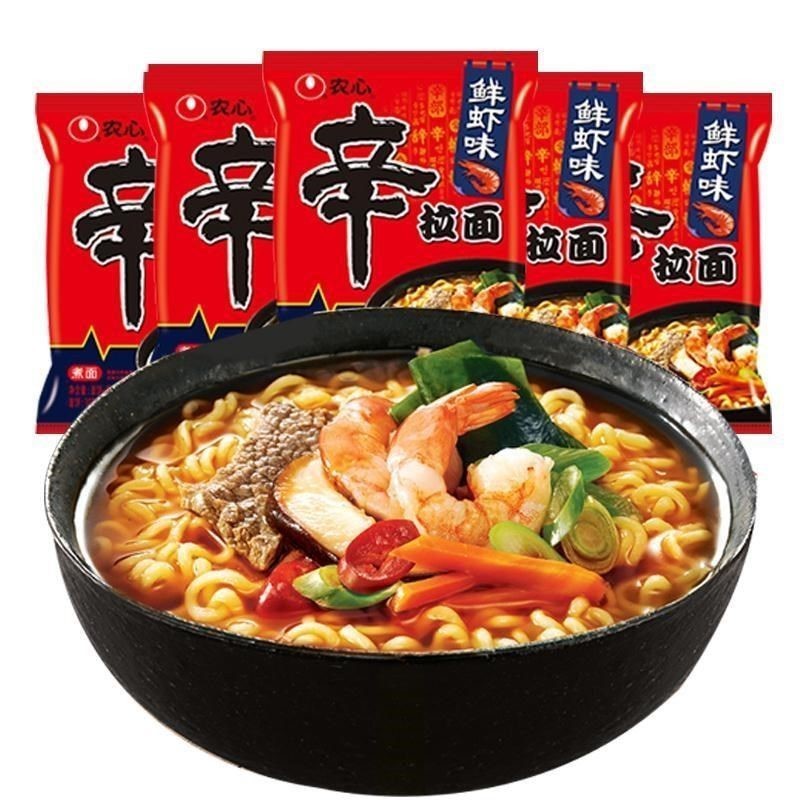 Instant Noodles with Shrimp Flavour Instant Ramen 120g*5packages