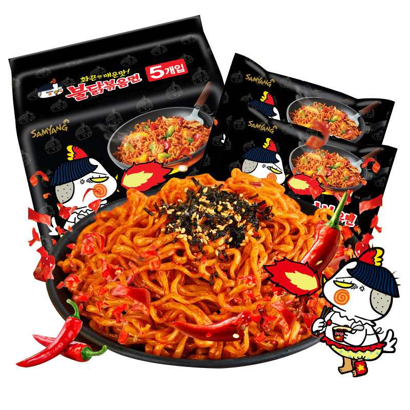 Wholesale price Exotic Hot And Spicy Chicken Flavor instant chicken spicy ramen korean instant noodles 700g