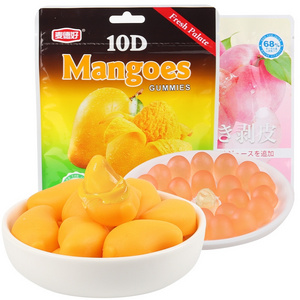 Exotic Candy Peeling Mango Juice Gummies 78g fruit flavor Jelly candy wholesale