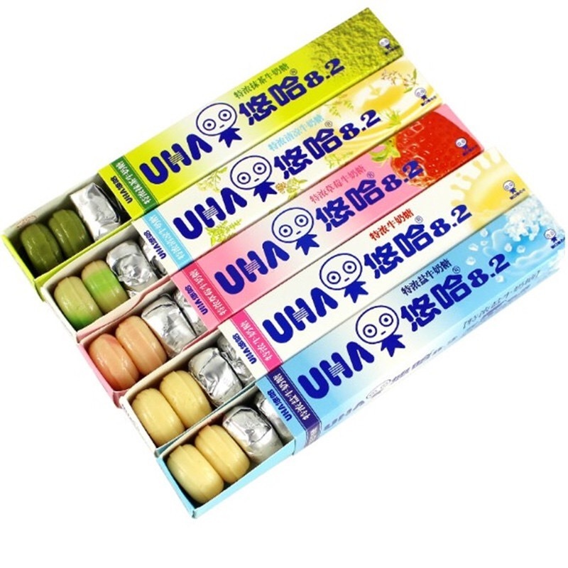 Best selling hard candies Candy Snacks UHA Matcha Flavor Extra Rich Milk Candy