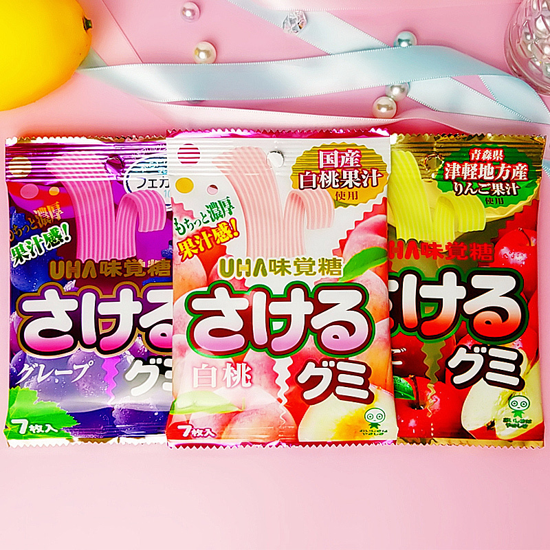 Wholesale Japanese gummy fruity gummy grape-flavored peach-flavored soft candy jelly