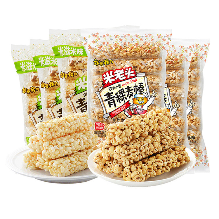 Wholesale Highland Barley Rice Cracker 150g Popped Rice Roll Rice Snack