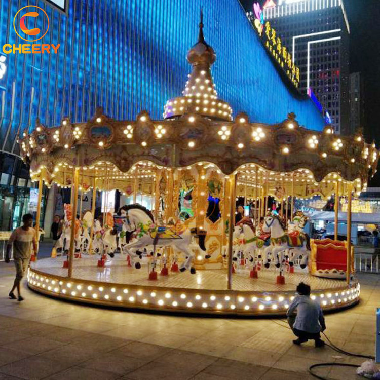 Christmas fairground amusement ride small carousel antique merry go round carousel for sale