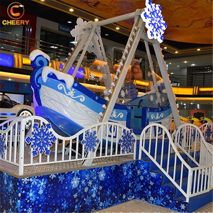 Fairground attraction amusement park small swing boat ride mechanical viking boat mini pirate ship for sale