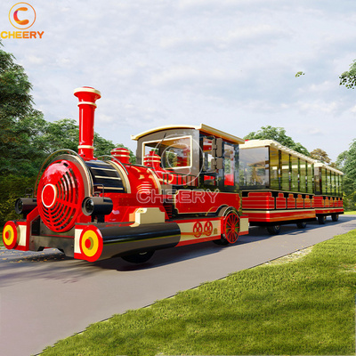 Amusement park product carnival game adults kiddie electric diesel tourist road big trackless train ride