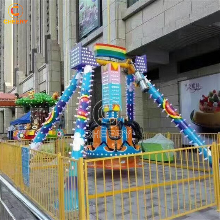 Attractive funfair amusement park attraction kids rides spinning mini 6 seats pendulum swing ride