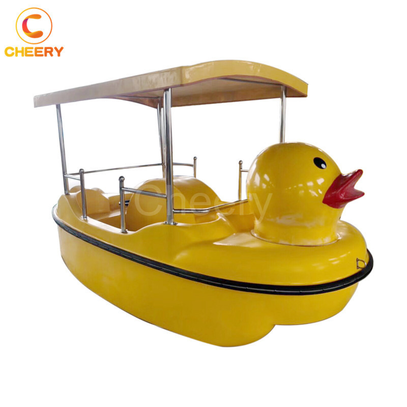 Water park amusement equipment fiberglass material swan yellow duck sightseeing leisure pedal boat