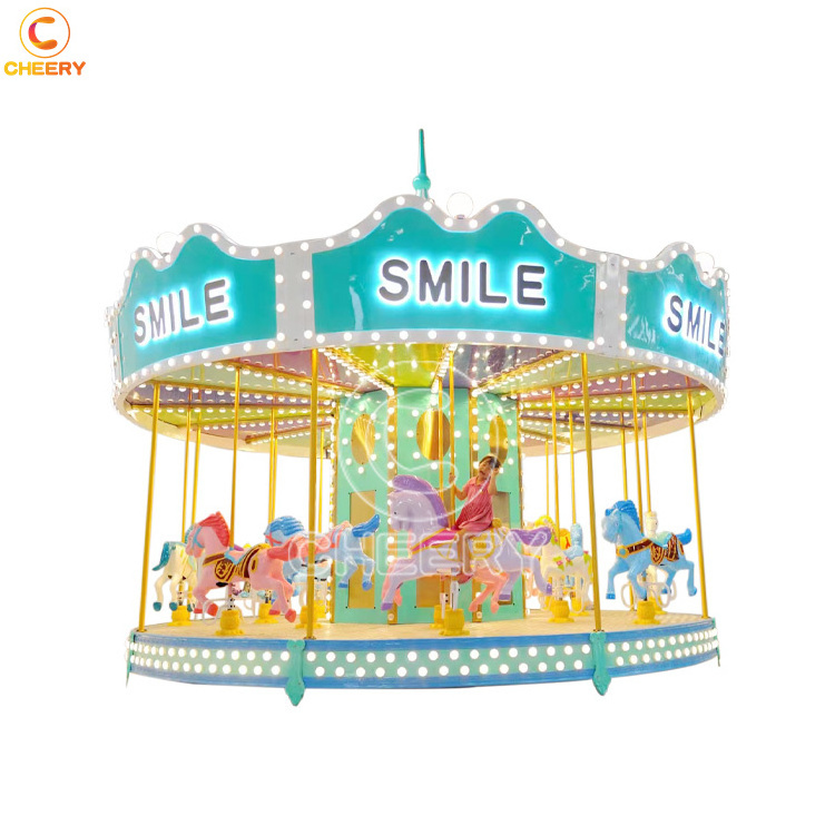 Chinese cheap kids children amusement park rides carousel horse ride for sale