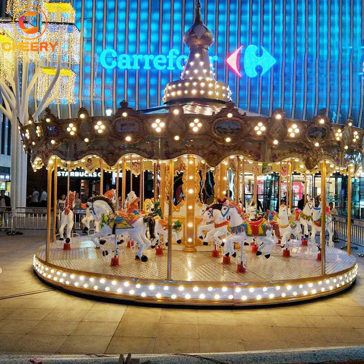 Christmas fairground amusement ride small carousel antique merry go round carousel for sale