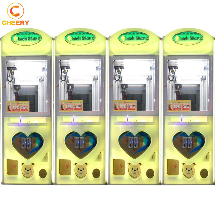 Happy children games plush toy catcher gift prize claw crane vending arcade game machine