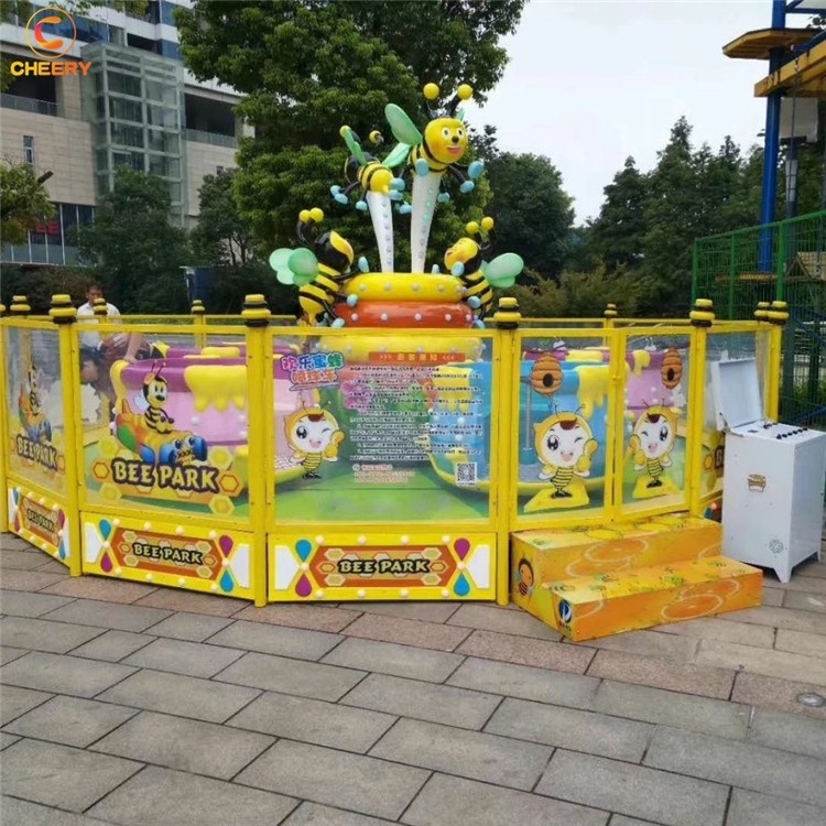 New attractions amusement park equipments kids happy spray ball car rides rotating bee ride for sale