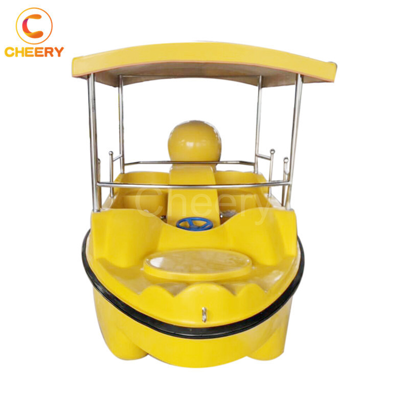 Water park amusement equipment fiberglass material swan yellow duck sightseeing leisure pedal boat