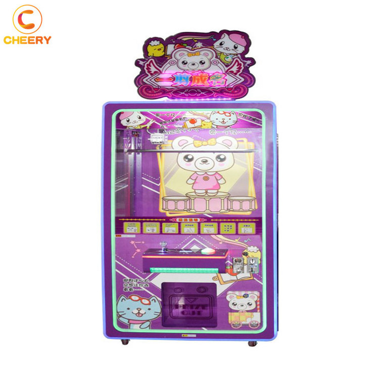 Happy children games plush toy catcher gift prize claw crane vending arcade game machine