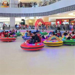 Funny battery dodgem laser shooting inflatable UFO mini bumper car with double layers rubber air cushion