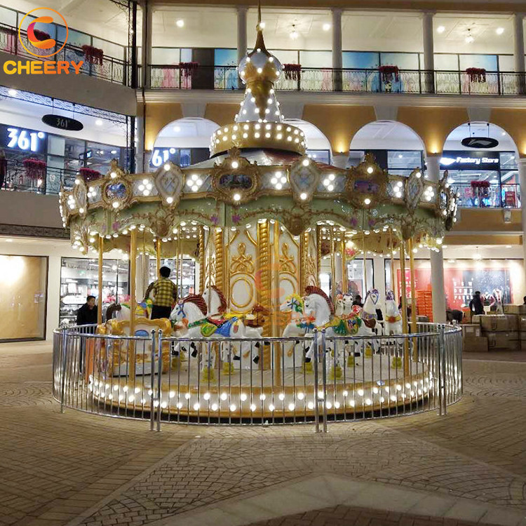 Christmas fairground amusement ride small carousel antique merry go round carousel for sale