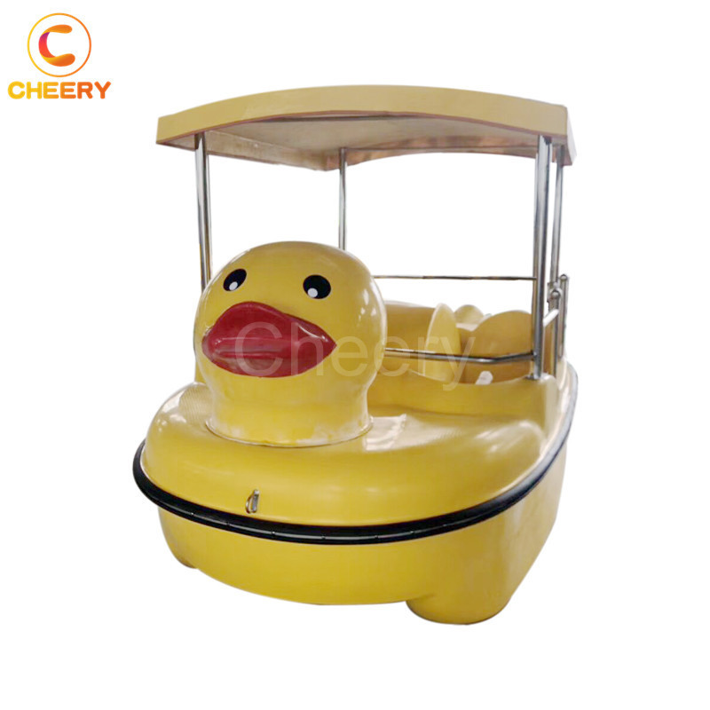 Water park amusement equipment fiberglass material swan yellow duck sightseeing leisure pedal boat