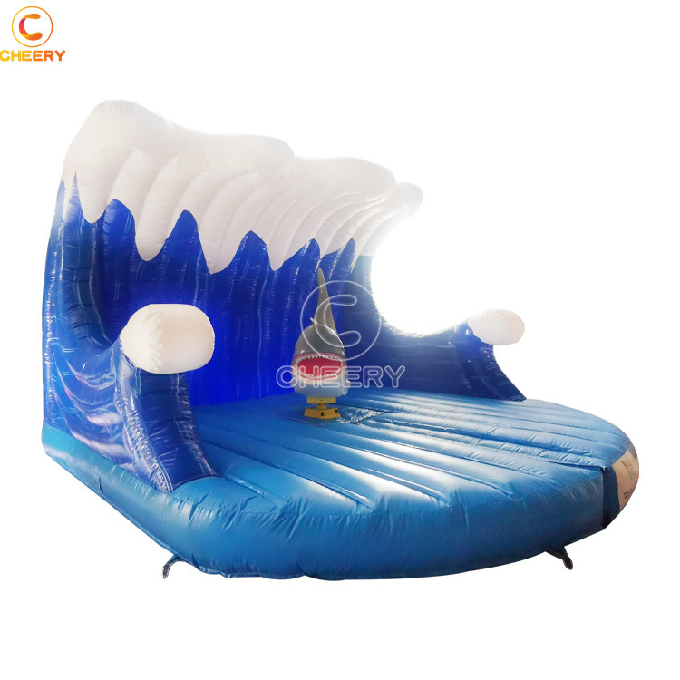 Customized mechanical bull riding rodeo shark horse kids ride inflatable bull riding machine sport games