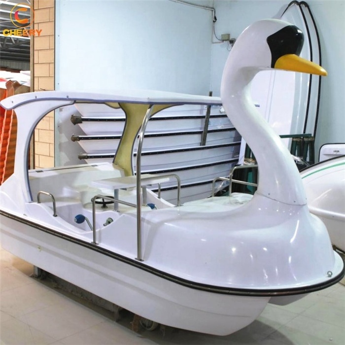 China Cheery water amusement park equipment 2 seats 4 seats used duck swan pedal boat for sale