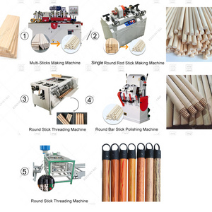 ZZCHRYSO High quality wood round rod stick making machine broom handle making machine