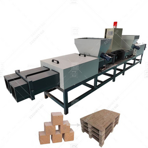 Wood block extrusion machine hydraulic wood chips sawdust shaving pallet feet block making machine