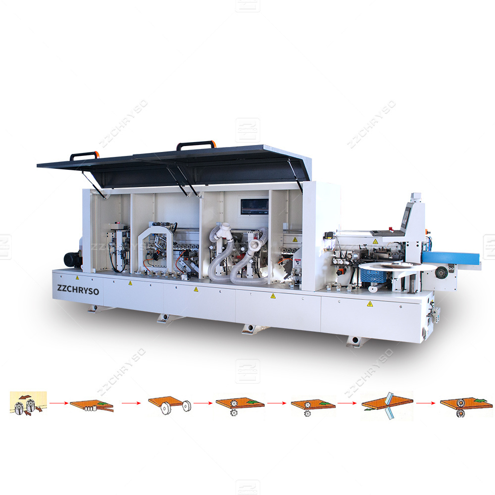 Auto Glue Feeding Double Trimming Edge Banding Machine With Profile Tracking Wood Based Panels Machinery Small Edge Bander