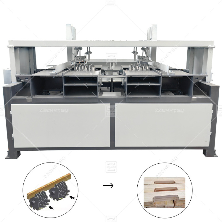 double head wooden pallet notching machine notche cut saw for wood boards pallet stringer notcher