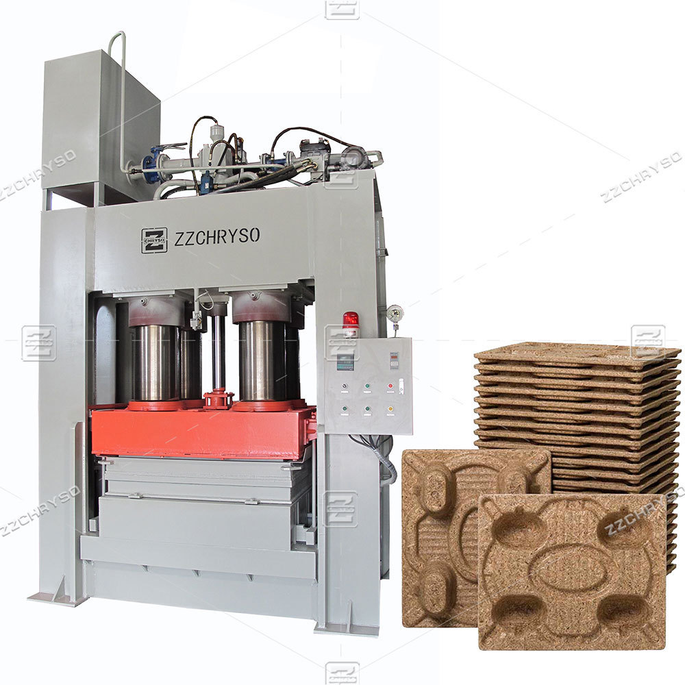 Wooden sawdust pallet mould hot press machine to recycle waste wood