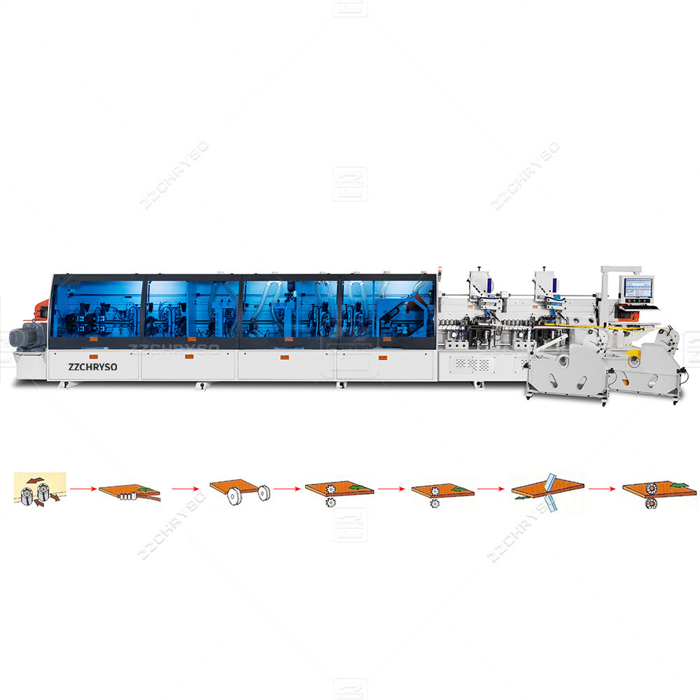 Auto Glue Feeding Double Trimming Edge Banding Machine With Profile Tracking Wood Based Panels Machinery Small Edge Bander