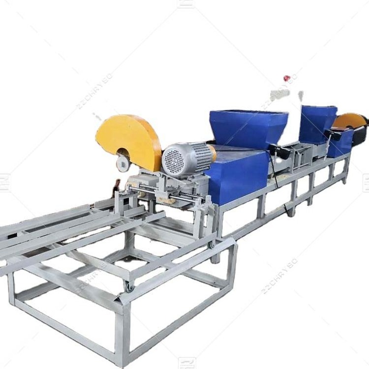 Automatic Sawdust Wood Pallet Feet Compress Machine Wood Pallet Block Making Cutting Machine