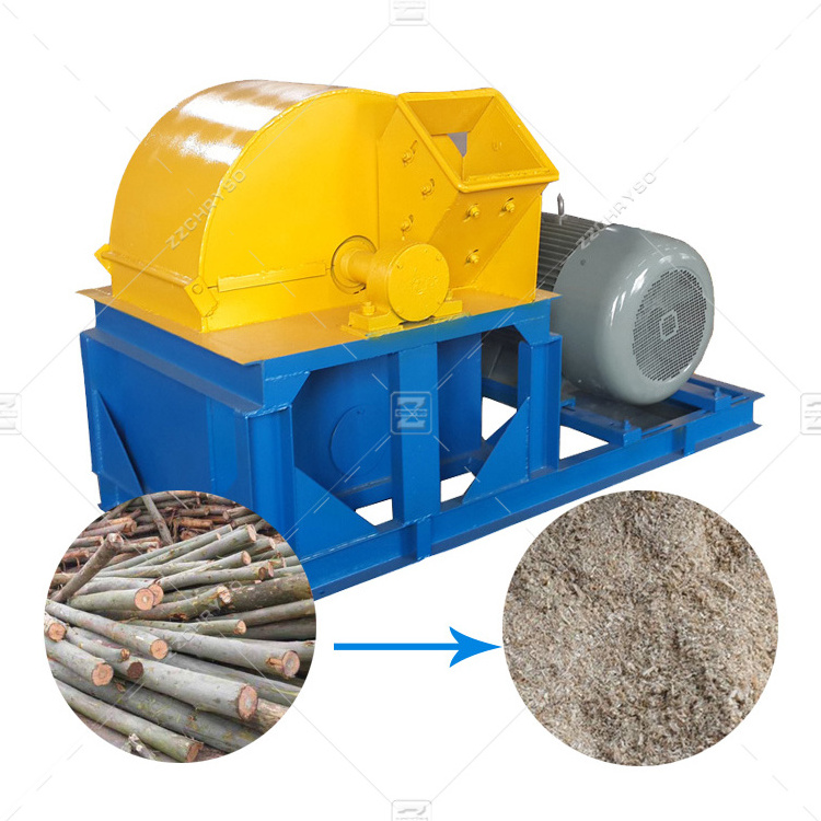 Coconut shell powder grinding machine wood pallet crusher for making sawdust