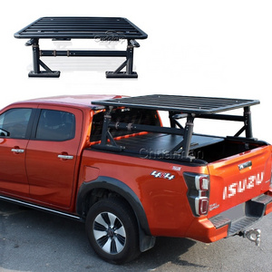 Pickup  Adjustable Roll Bar Aluminium Platform Ladder Basket Roof Rack for wingle 5 great wall