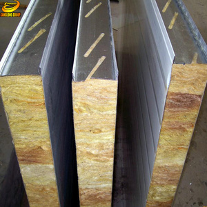 Light weight rock wool sandwich panel for prefab house wall