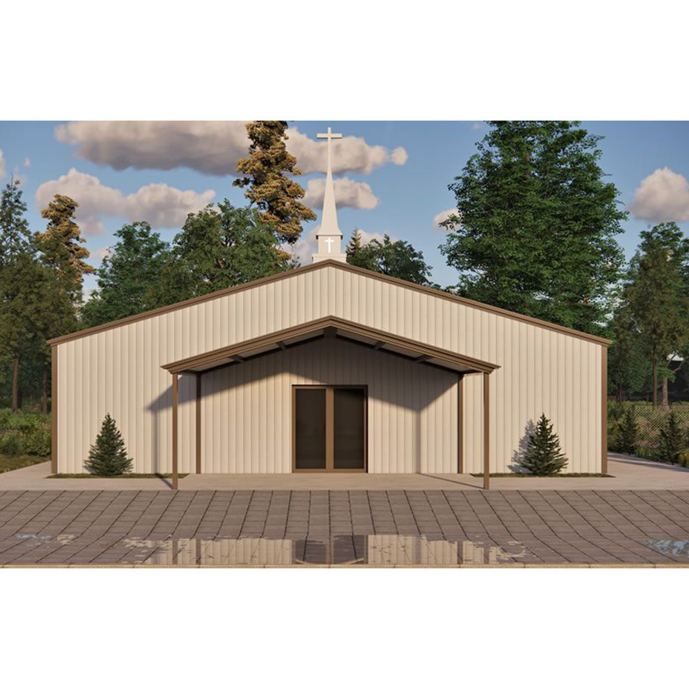 Cheap Price Church-building Meeting For Prefab Low Cost Steel Structure Church Building