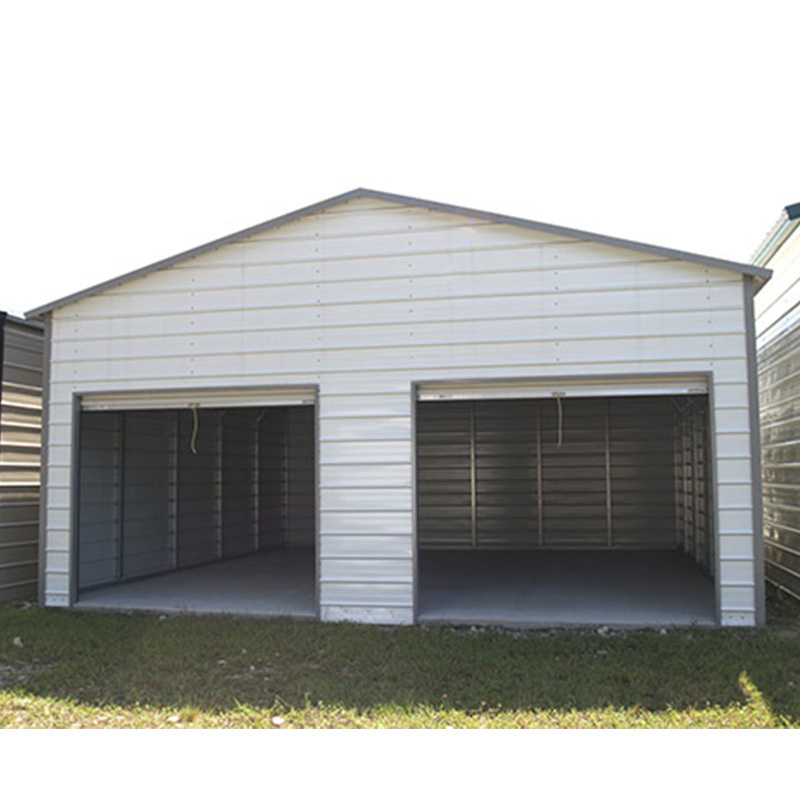 Prefab steel car garage/carport portable metal garage self storage shed