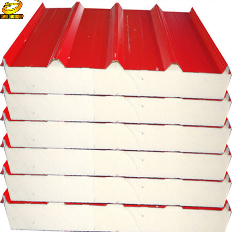 PU insulation polyurethane sandwich panel for warehouse