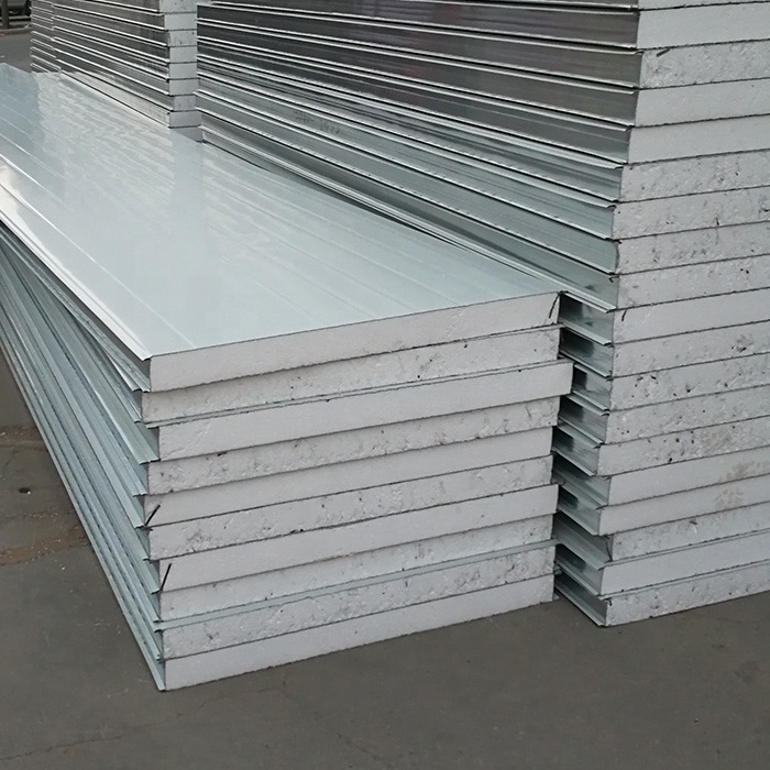 Lightweight prefab house material 75mm-200mm eps sandwich wall panel