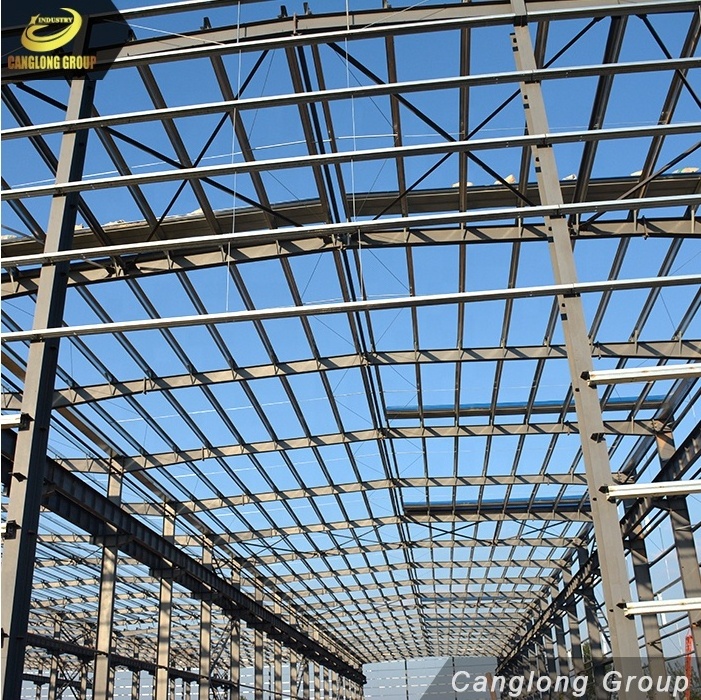 Cheap prefabricated warehouse steel structure building aircraft hangar for sale