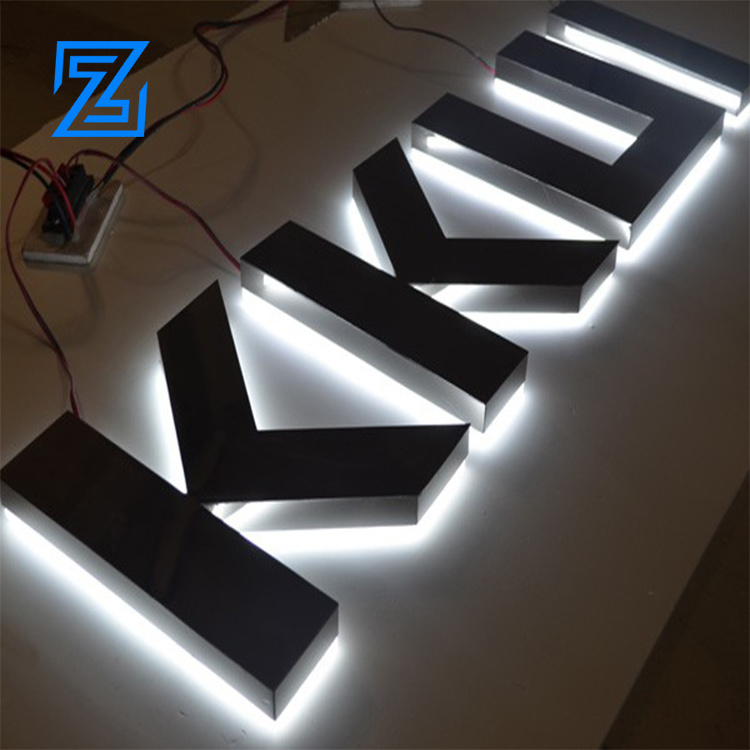 3d metal letter signage acrylic luminous light Logo channel letters stainless steel sign led sign backlit led channel letters