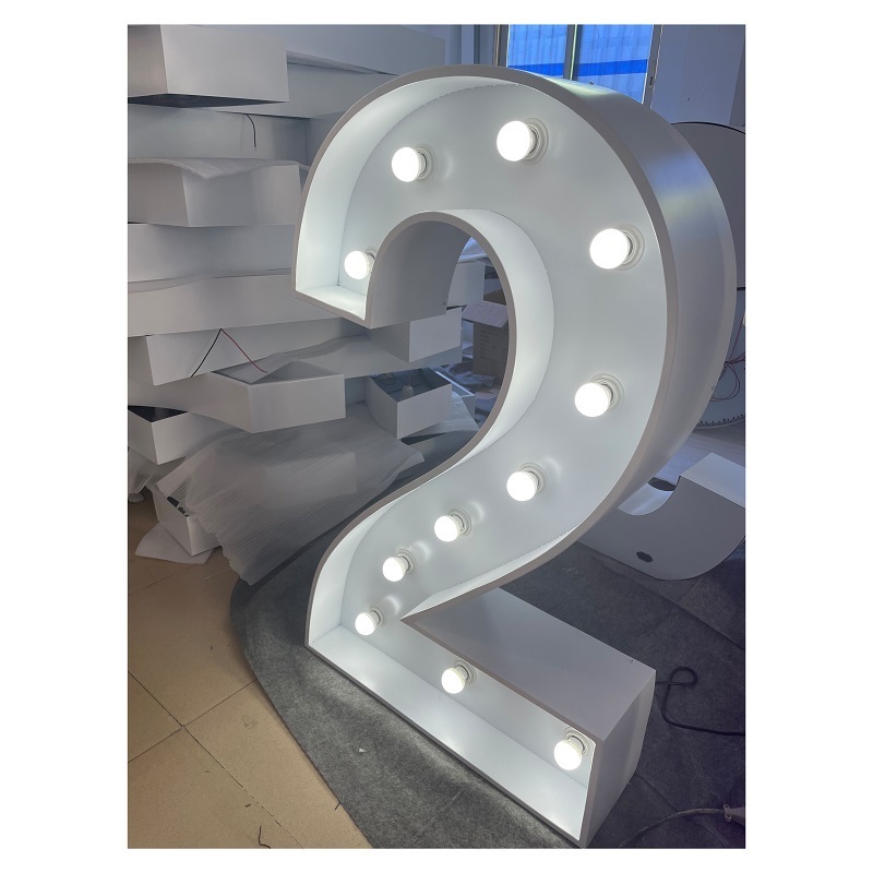 Customized 4ft Led Light Wall Signs Letters House Numbers Advertising Boards Signage Metal Signs Led Marquee Letters for Wedding