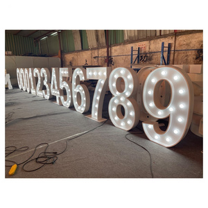 Customized 4ft Led Light Wall Signs Letters House Numbers Advertising Boards Signage Metal Signs Led Marquee Letters for Wedding