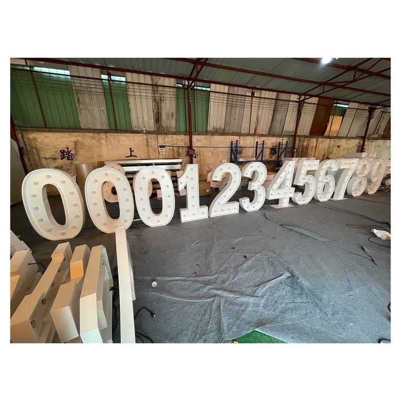 Customized 4ft Led Light Wall Signs Letters House Numbers Advertising Boards Signage Metal Signs Led Marquee Letters for Wedding